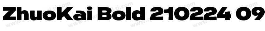 ZhuoKai Bold 210224 090字体转换